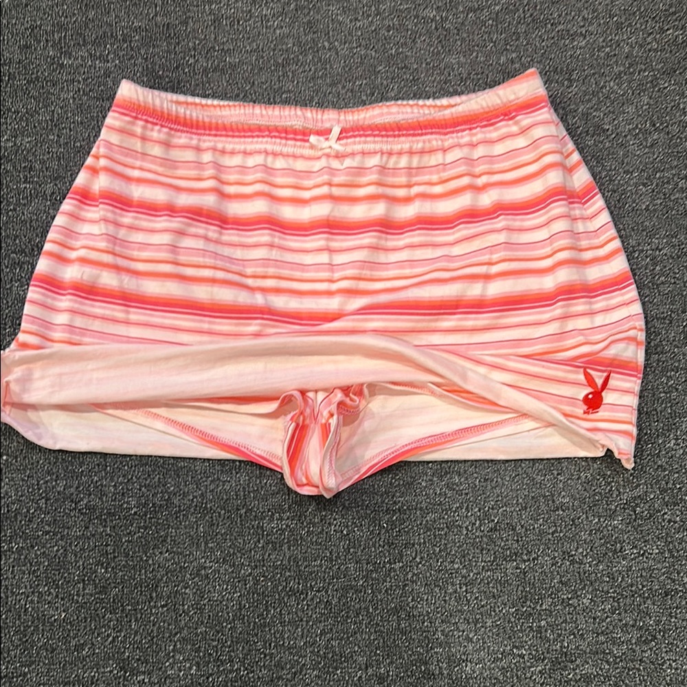 PLAYBOY Pink Athletic Striped skort!